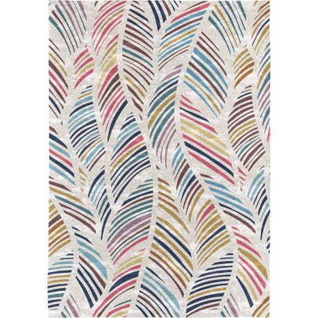 Tapis abstrait multicolore plat moderne Aika