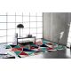 Tapis abstrait plat design multicolore Adame