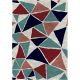 Tapis abstrait plat design multicolore Adame