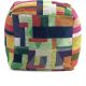 Pouf moderne multicolore graphique Cromis