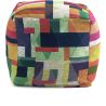 Pouf moderne multicolore graphique Cromis