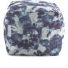 Pouf bleu abstrait moderne Azuri