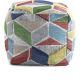 Pouf moderne multicolore abstrait Alika