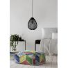 Pouf moderne multicolore abstrait Alika