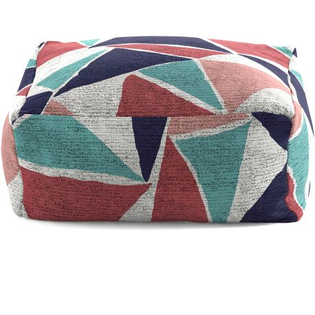 Pouf abstrait design multicolore Adame