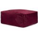 Pouf uni carré moderne Velvet Corso