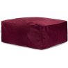 Pouf uni carré moderne Velvet Corso