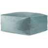 Pouf uni carré moderne Velvet Corso