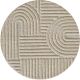 Tapis rond scandinave effet 3D graphique Eve