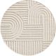 Tapis rond scandinave effet 3D graphique Eve