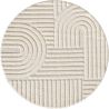 Tapis rond scandinave effet 3D graphique Eve