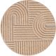 Tapis rond scandinave effet 3D graphique Eve