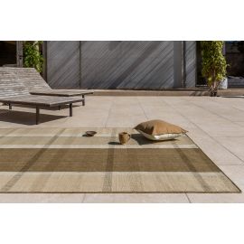 Tapis contemporain extérieur et intérieur recyclé plat Zona Block Stripe