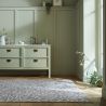 Tapis floral lavable en machine moderne plat Wallace