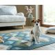 Tapis ethnique plat lavable en machine moderne Lawson