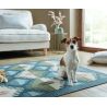 Tapis ethnique plat lavable en machine moderne Lawson