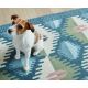 Tapis ethnique plat lavable en machine moderne Lawson