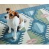 Tapis ethnique plat lavable en machine moderne Lawson