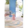 Tapis oval extérieure et intérieur plat moderne coloré Riviera