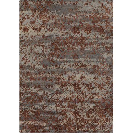 Tapis design laine et soie de bambou noué main Heritage Scottish