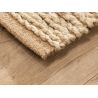 Tapis naturel jute et coton tissé main Japandi