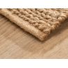 Tapis naturel jute et coton tissé main Japandi