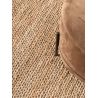 Tapis naturel jute et coton tissé main Japandi