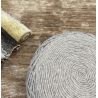 Tapis naturel jute avec franges tissé main rayé Wabi Sabi