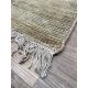 Tapis naturel jute avec franges tissé main rayé Wabi Sabi