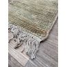 Tapis naturel jute avec franges tissé main rayé Wabi Sabi