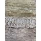 Tapis naturel jute avec franges tissé main rayé Wabi Sabi