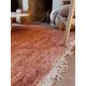 Tapis naturel jute avec franges tissé main rayé Wabi Sabi