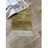 Tapis naturel jute avec franges tissé main rayé Wabi Sabi