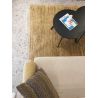 Tapis naturel jute avec franges tissé main rayé Wabi Sabi