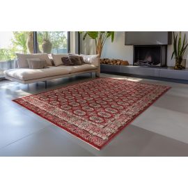 Tapis ethnique oriental avec franges rouge Surya