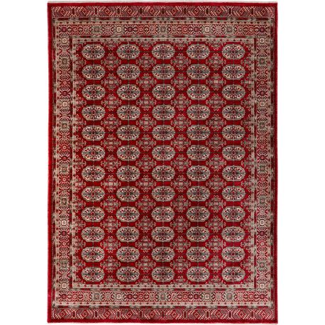 Tapis ethnique oriental avec franges rouge Surya