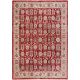 Tapis rouge avec franges ethnique oriental Bakthiari