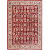 Tapis rouge avec franges ethnique oriental Bakthiari