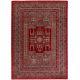 Tapis oriental avec franges rouge ethnique Royale