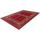 Tapis avec franges rouge oriental ethnique Boukara