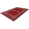 Tapis avec franges rouge oriental ethnique Boukara