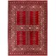 Tapis avec franges rouge oriental ethnique Boukara