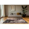 Tapis abstrait gris moderne avec franges Lieto