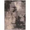 Tapis abstrait gris moderne avec franges Lieto