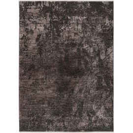 Tapis design avec franges abstrait gris Nonza