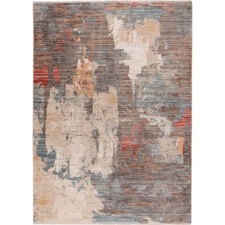 Tapis multicolore abstrait design avec franges Jouve