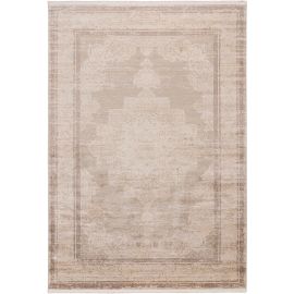 Tapis vintage viscose avec franges rayé Maud