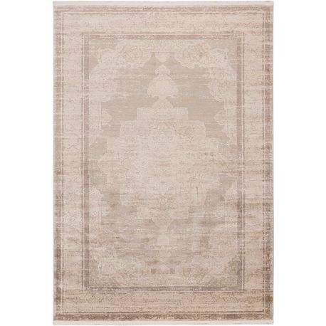 Tapis vintage viscose avec franges rayé Maud