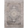 Tapis vintage viscose avec franges rayé Maud