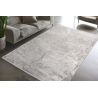 Tapis effet marbre viscose avec franges design Burello